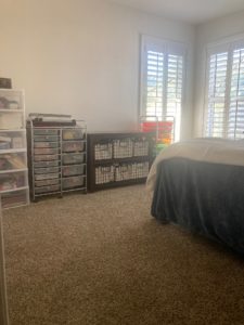 Tidy organized craft room after 