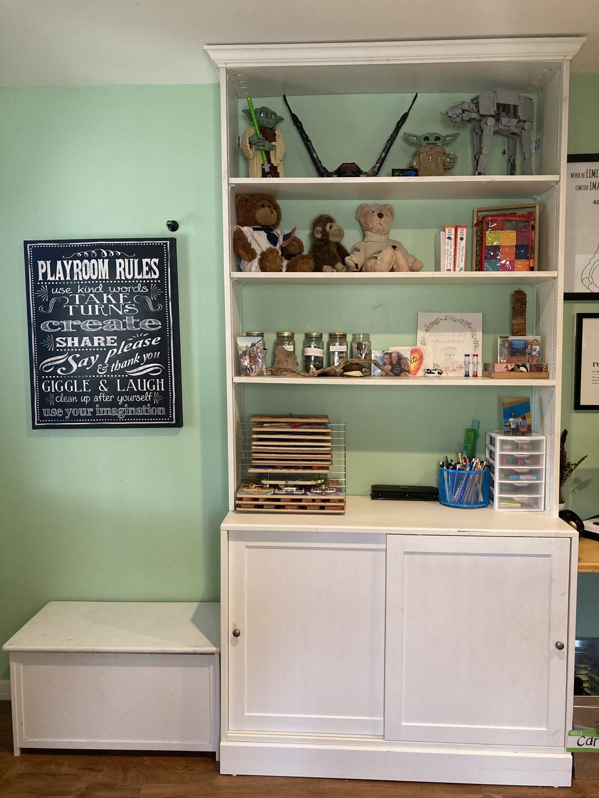 organized playroom after 